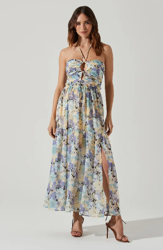 Rozina Floral Cutout Maxi Dress