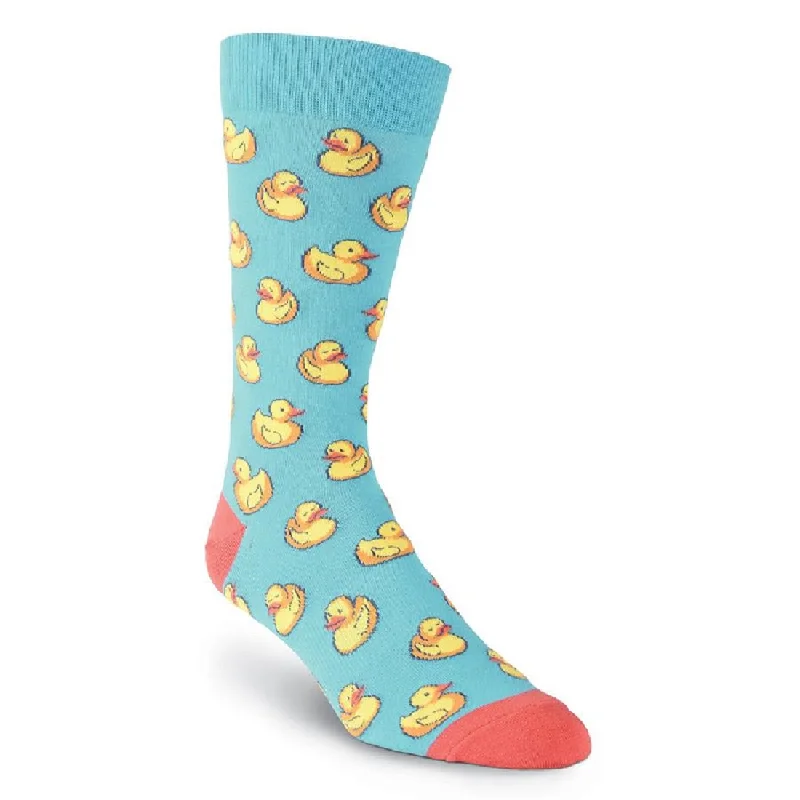 K. Bell Mens Rubber Ducks Crew Socks