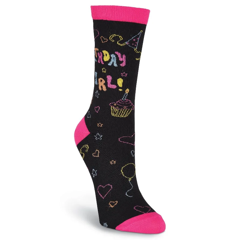 K. Bell Womens Birthday Girl Crew Socks