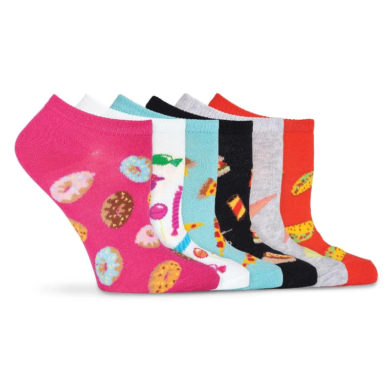 K. Bell Womens Junk Food 6 Pair Pack No Show Socks