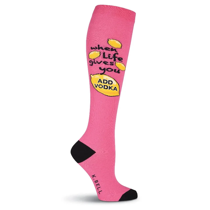 K. Bell Womens Life and Lemons Knee High Socks